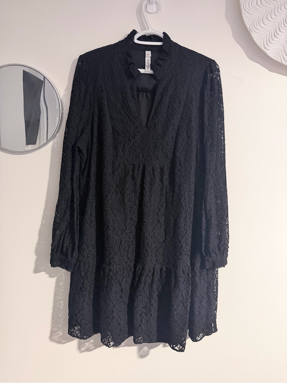 torrid Black Lace Long-Sleeve Tiered mini Dress